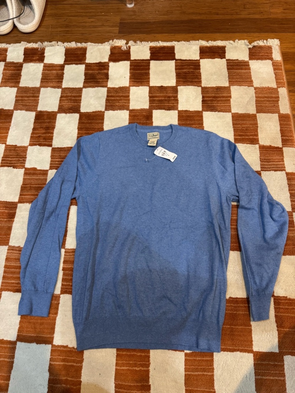 L.L. Bean Light Blue Men’s Crewneck Sweater Medium NWT